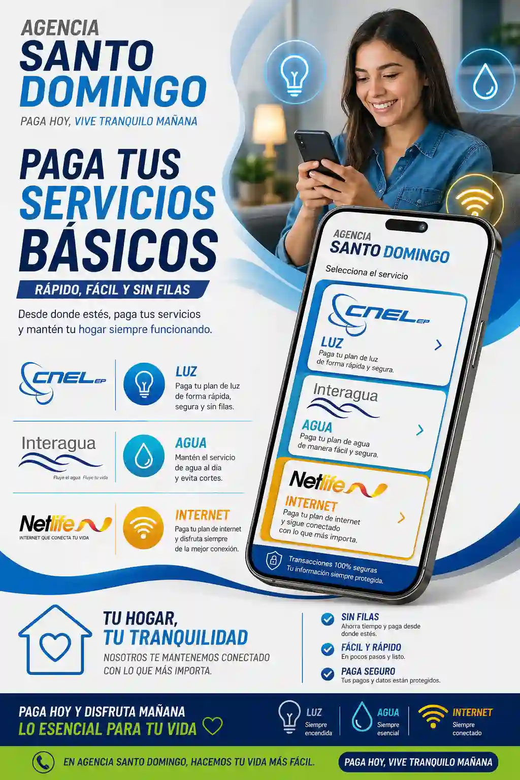 pagos de servicios basicos agencia santo domingo